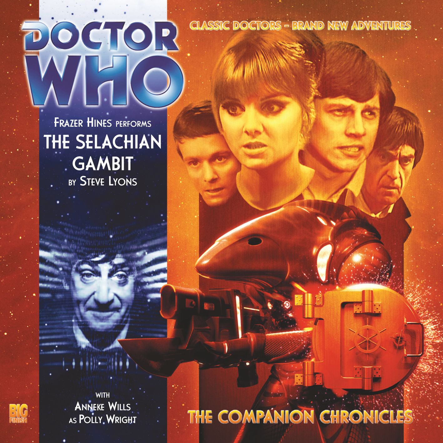 The Second Doctor, Ben, Polly, and Jamie